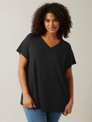 Evans Short Sleeve Modal Rich Ribbed T-Shirt - Image 1 of 5