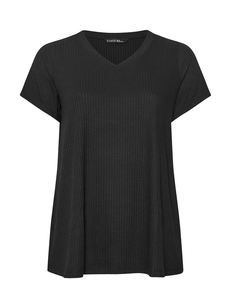 Evans Short Sleeve Modal Rich Ribbed T-Shirt - Image 5 of 5 Evans Short Sleeve Modal Rich Ribbed T-Shirt - Image 5 of 5