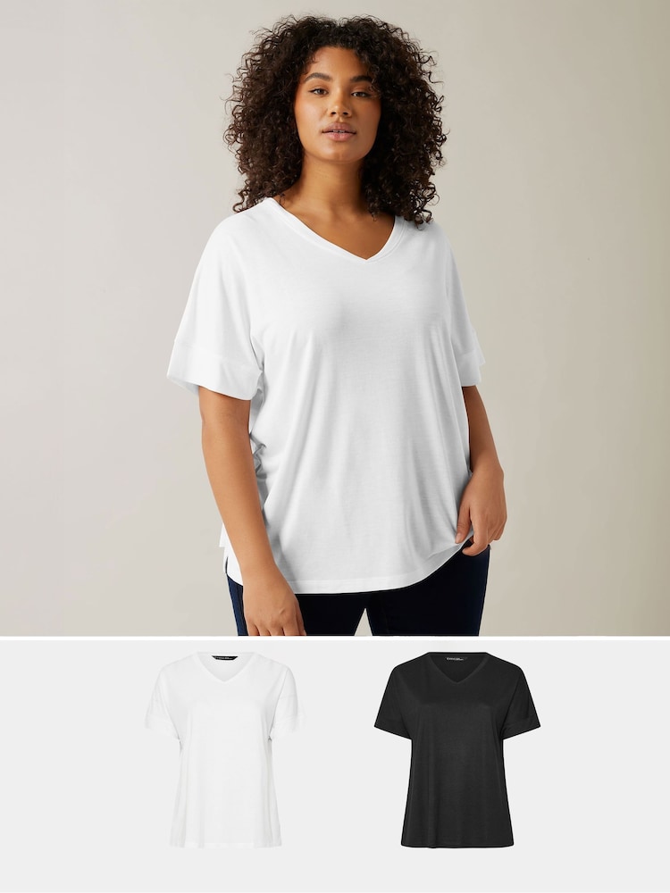 Evans Modal T-Shirt 2 Pack - Image 1 of 8