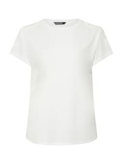 Evans White Crochet Shoulder T-Shirt - Imagen 5 de 5