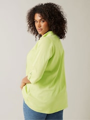Evans Green Pintuck Slub Henley 100% Cotton Top - Image 3 of 5