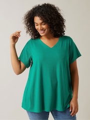 Evans Green Short Sleeve Modal Rich Ribbed T-Shirt - Image 1 of 5