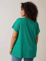Evans Green Short Sleeve Modal Rich Ribbed T-Shirt - Image 3 of 5