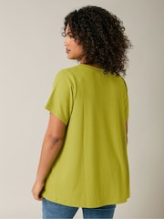 Evans Green Short Sleeve Modal Rich Ribbed T-Shirt - Image 3 of 5