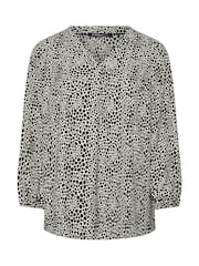 Evans Black/ White Pleated Swing Blouses - Image 5 of 5