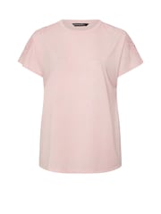 Evans Pink Crochet Shoulder T-Shirt - Image 5 of 5