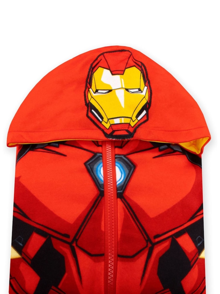 Character Red Marvel Iron Man Dress Up Fleece Onesie - Image 11 of 11