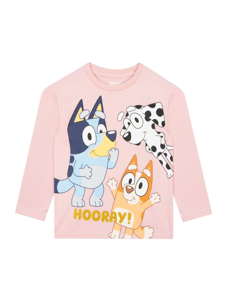 Buy Character Pink Bluey And Bingo Long Sleeve Top And Leggings