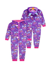 Character Purple Furby Fleece Hooded All-In-One - Image 2 of 11
