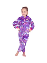 Character Purple Furby Fleece Hooded All-In-One - Image 7 of 11