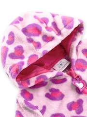 Harry Bear Pink Leopard Print All In One Fleece - Image 5 of 8