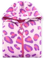 Harry Bear Pink Leopard Print All In One Fleece - Image 6 of 8