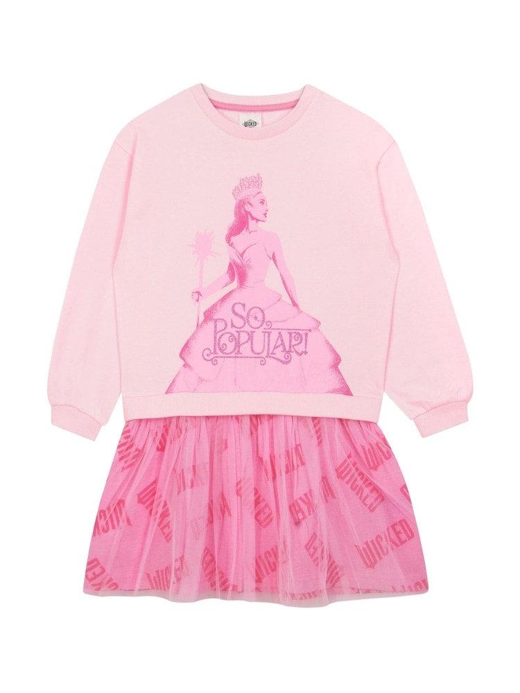 Znak Wicked Glinda The Good Witch Glitter zgornji del trenirke; majica za treniranje obleka - Slika 1 iz 10 Znak Wicked Glinda The Good Witch Glitter zgornji del trenirke; majica za treniranje obleka - Slika 1 iz 10