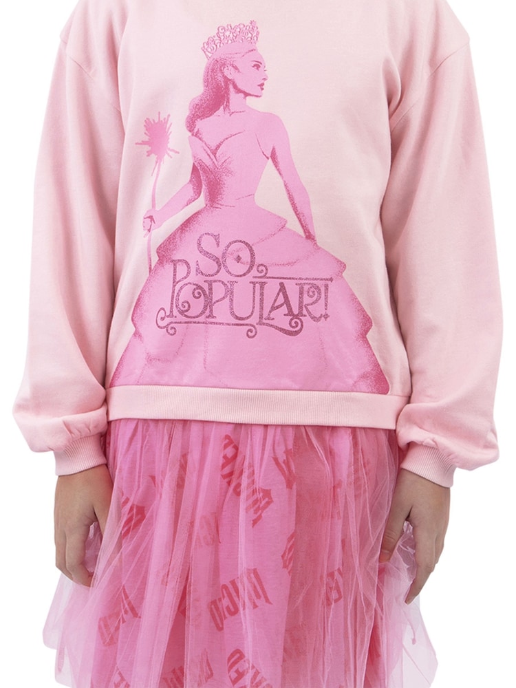 Character Pink Wicked Glinda The Good Witch Glitter Sweatshirt Dress - Image 10 of 10