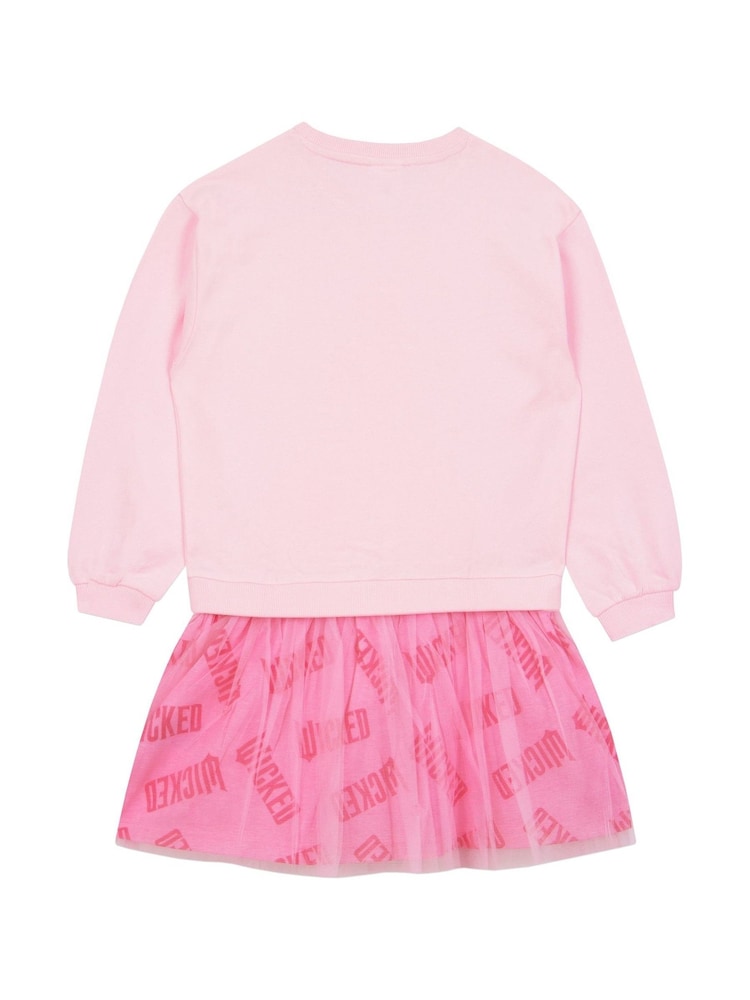 Character Pink Wicked Glinda The Good Witch Glitter Sweatshirt Dress - Image 2 of 10