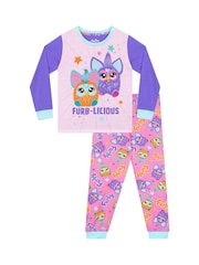 Character Pink Furby Long Sleeve Pyjamas Set - Image 1 of 10