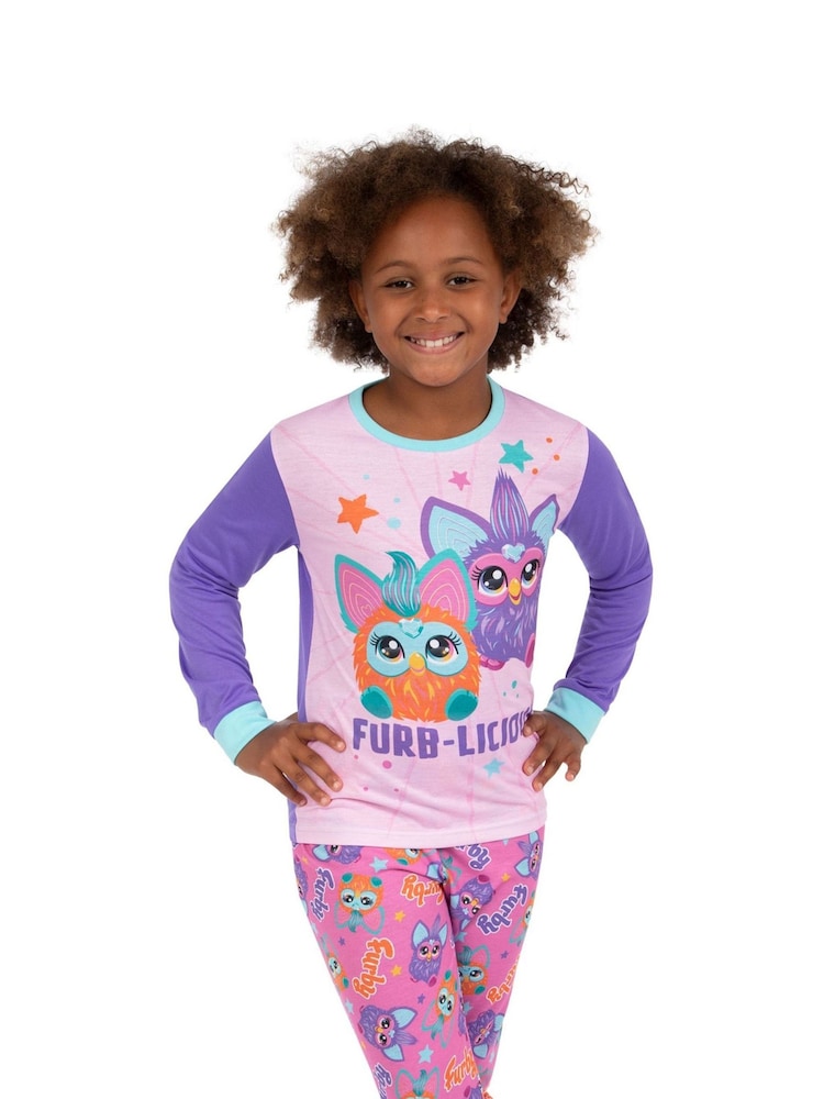 Character Pink Furby Long Sleeve Pyjamas Set - Image 10 of 10
