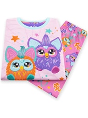 Character Pink Furby Long Sleeve Pyjamas Set - Image 5 of 10