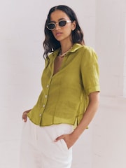 Green Sheer Short Sleeve Shirt - Image 3 of 9