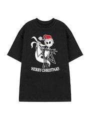 Vanilla Underground Black Disney Nightmare Before Christmas Unisex Adults T-Shirt - Image 1 of 6