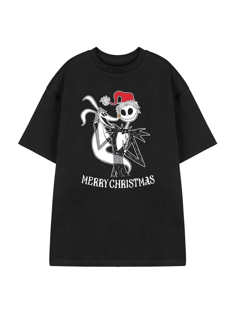 Vanilla Underground Black Disney Nightmare Before Christmas Unisex Adults T-Shirt - Image 1 of 6