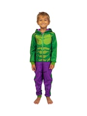 Enobarvna pižame iz flisa z motivom Marvel The Incredible Hulk Dress Up - Slika 2 iz 11