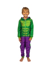 Enobarvna pižame iz flisa z motivom Marvel The Incredible Hulk Dress Up - Slika 3 iz 11
