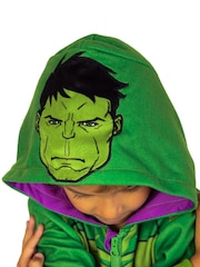 Enobarvna pižame iz flisa z motivom Marvel The Incredible Hulk Dress Up - Slika 6 iz 11