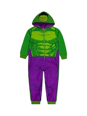 Enobarvna pižame iz flisa z motivom Marvel The Incredible Hulk Dress Up - Slika 7 iz 11