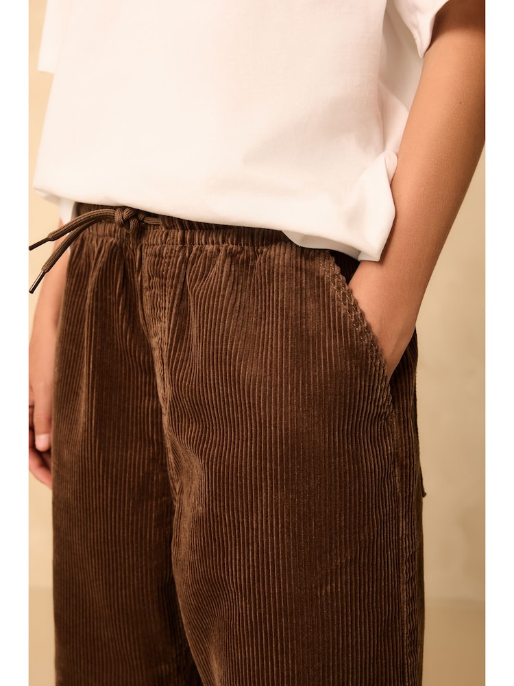 Brown Wide Fit Corduroy Pull On Trousers (3-16yrs) - Image 2 of 12