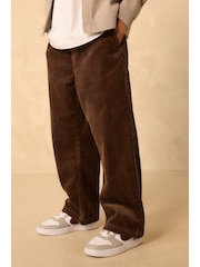 Brown Wide Fit Corduroy Pull On Trousers (3-16yrs) - Image 4 of 12