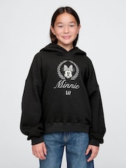 Черный с рисунком Minnie Mouse™ - Gap Disney Винтажная мягкая худи больших размеров (4-13лет) - Image 1 of 5