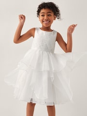 Monsoon Natural Lace Petal Flower Girl Dress - Image 1 of 4