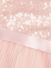 Monsoon Pink Keita Embellished Plisse Dress - Image 4 of 4