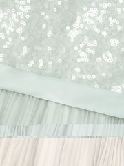 Monsoon Green Keita Embellished Plisse Dress - Image 4 of 4