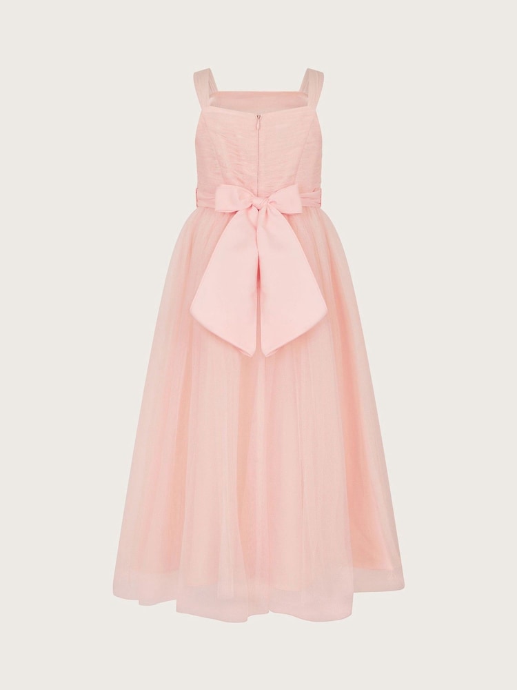 Monsoon Pink Chrome Rossy Shimmer Bridesmaid Dress - Image 2 of 3