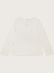 Monsoon Horse Print Long Sleeve 100% Cotton T-Shirt - صورة 3 من 4