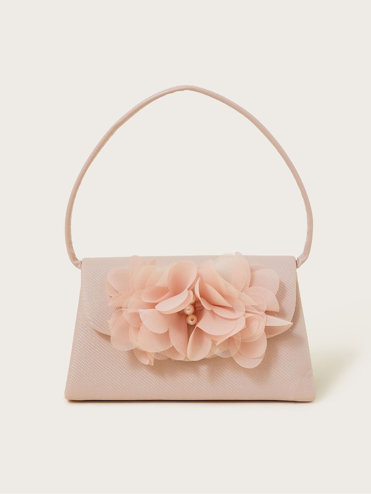 Monsoon Pink Mini Corsage Bridesmaid Handbag - Image 1 of 4