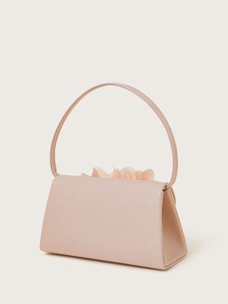 Monsoon Pink Mini Corsage Bridesmaid Handbag - Image 2 of 4