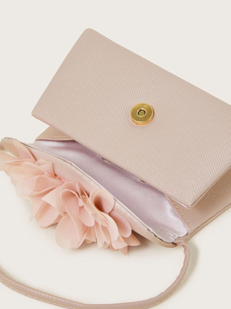 Monsoon Pink Mini Corsage Bridesmaid Handbag - Image 4 of 4