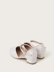 Monsoon White Lace Two Part Heels - Image 2 of 3