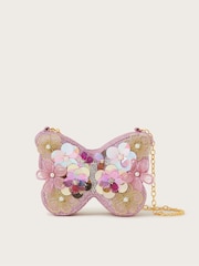 Monsoon Pink Bella Embellished Butterfly Bag - Image 1 of 3