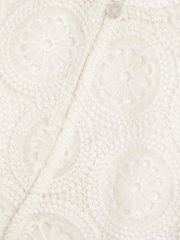 Monsoon Natural Cropped Crochet Cardigan - Image 3 of 3