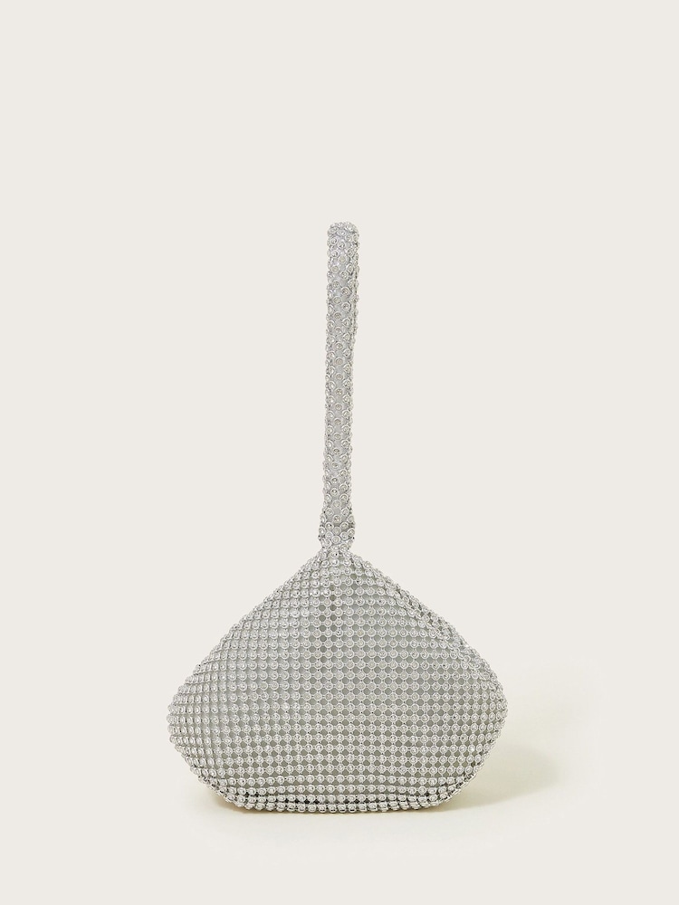 Monsoon Silver Diamante Bangle 100% Cotton Bag - Image 1 of 4
