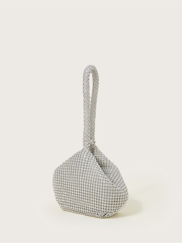 Monsoon Silver Diamante Bangle 100% Cotton Bag - Image 2 of 4