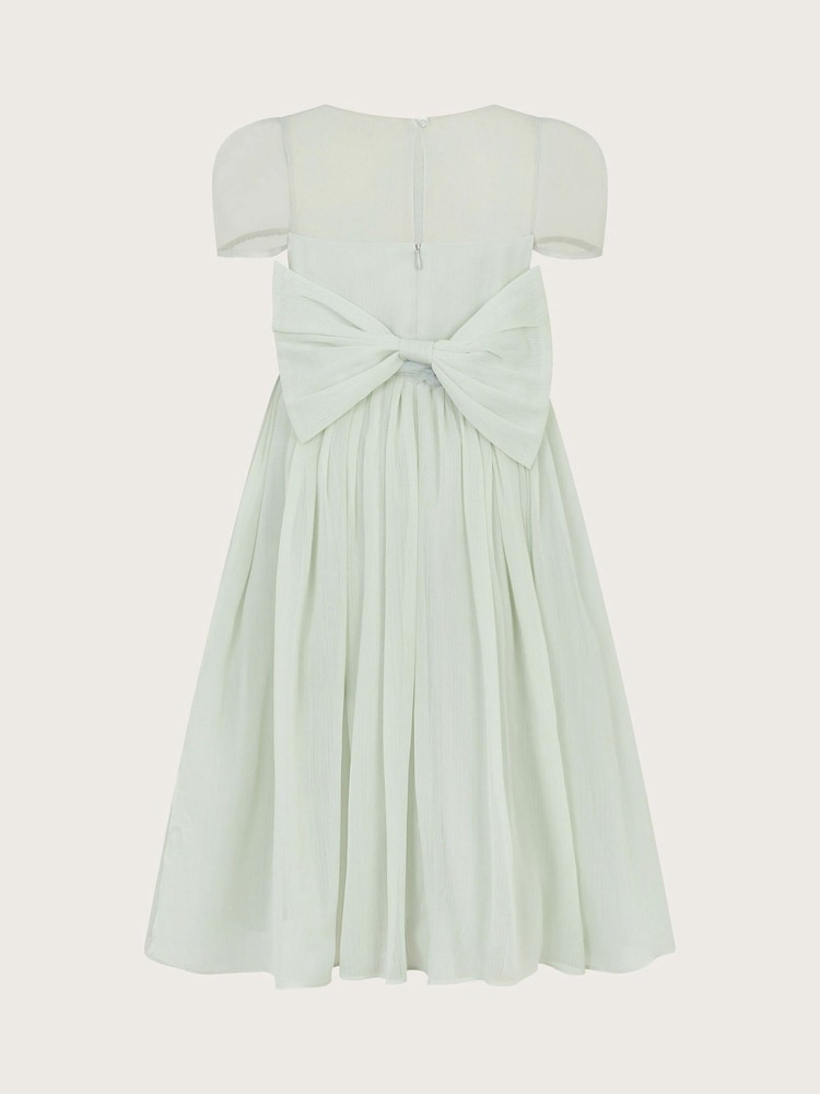 Monsoon Green Claire Crinkle Chiffon Dress - Image 2 of 2