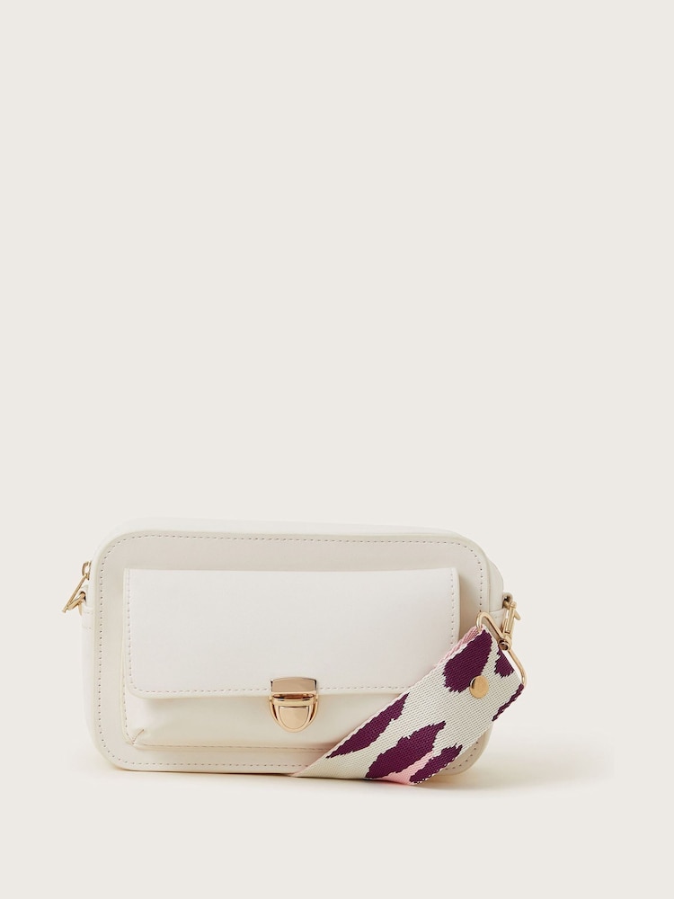 Monsoon Cream Reversible Print Webbing Strap Bag - Image 2 of 5