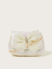 Monsoon Natural Iridescent Bow Bridesmaid Bag - Image 1 of 4