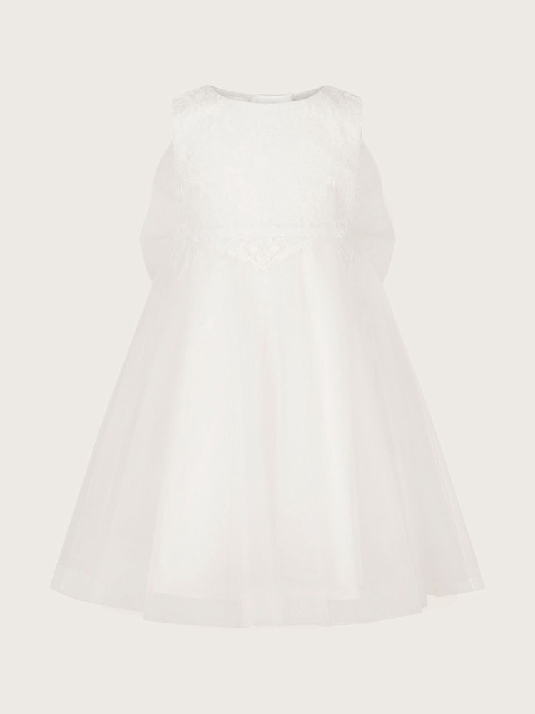 Monsoon Natural Baby Alianthe Bow Dress - Image 2 of 3