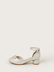 Monsoon Silver Floral Print Butterfly Two Part Heels - Image 1 of 3
